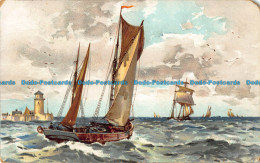 R040517 Old Postcard. Sea And Sailing Boats. Ernest Nister - World