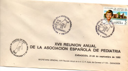 Carta Con Matasellos Commemorativo De  Reunion De Pediatria De 1983 - Covers & Documents