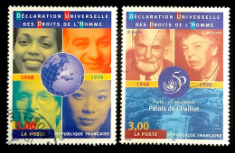 1998 FRANCE N 3208 / 3209 CINQUANTENAIRE DE LA DÉCLARATION UNIVERSELLE DES DROITS DE L’HOMME - OBLITERE - Gebraucht