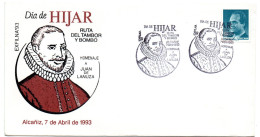 Carta Con Matasellos Commemorativo De  Dia De Hijar De 1993 - Covers & Documents