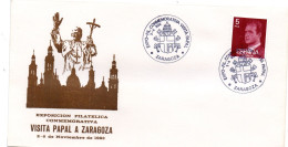 Carta Con Matasellos Commemorativo De Exposición Papal - Storia Postale