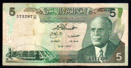 329-Tunisie 5 Dinars 1972 C20 - Tunisie