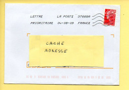 Oblitération Mécanique : FRANCE LA POSTE – 37668A Du 04/08/2009 (voir Timbre) - Mechanische Stempels (varia)