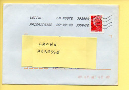 Oblitération Mécanique : FRANCE LA POSTE – 39289A Du 22/09/2009 (voir Timbre) - Oblitérations Mécaniques (Autres)