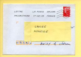 Oblitération Mécanique : FRANCE LA POSTE – 39409A Du 17/02/2009 (voir Timbre) - Sellado Mecánica (Otros)