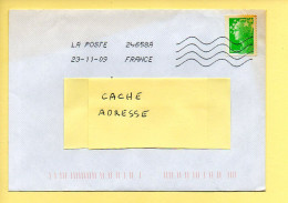 Oblitération Mécanique : FRANCE LA POSTE – 24658A Du 23/11/2009 (voir Timbre) - Mechanical Postmarks (Other)