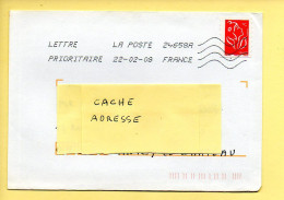 Oblitération Mécanique : FRANCE LA POSTE – 24658A Du 22/02/2008 (voir Timbre) - Mechanische Stempels (varia)