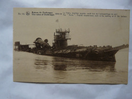 CPA BELGIQUE - ZEEBRUGGE : Le Thélis Coulé - War 1914-18