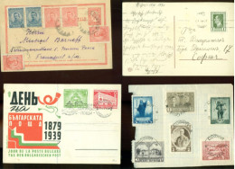 BULGARIE, BULGARIA. 1921-1939 .  4 DOCUMENTS WITH STAMPS. GENERALY IN VERY FINE CONDITION. - Otros & Sin Clasificación