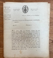 CONSULAT - CIRCULAIRE DE 1800 - ETATS DES FERMAGES ET LOCATIONS DE L'ETAT - SAINT GILLES GARD - DONT CACHET REGIE ROYALE - Historische Documenten