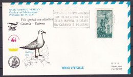 1978 Italia Italy Repubblica NAVE AMERIGO VESPUCCI, CROCIERA MEDITERRANEO FDC The Golden Series, WWF, Gabbiano, Seagull - FDC