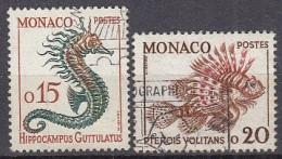 MONACO  651-652, Gestempelt, Fische, 1960 - Usados