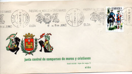 Carta Con Matasellos Commemorativo De  Fiestas De Moros Y Cristianos Elda - Covers & Documents