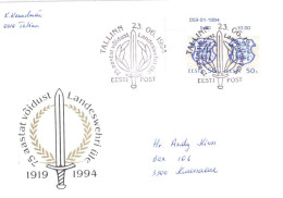 Estonia:Special Cancellation 75 Years From Victory Over Landswehr, 23.06.1994 - Estland