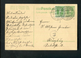 "SCHWEIZ" 1908, Postkarte Mit Bildgleicher Zusatzfrankatur Stegstempel "ST. MARGRETHEN" (B1179) - Stamped Stationery