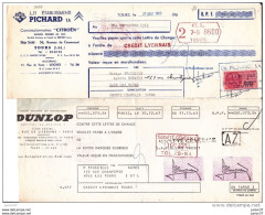4 Lettres De Change Citroen & Dunlop De 1963 - Bills Of Exchange