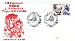 Carta Con Matasellos Commemorativo De Virgen De La Estrada De 1979 - Brieven En Documenten