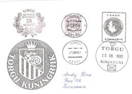 Estonia:Special Cancellation Torgu King Kirill Birthday, 1993 - Estonia