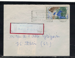 YT 1578 SSL/  MACON 21/4/68 FAG LAMARTINE CENTENAIRE - 1961-....