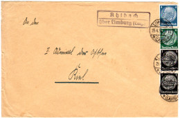 DR 1936, Landpost Stpl. AHLBACH über Limburg (Lahn) Auf Brief M. 4+6+2x1 Pf. - Covers & Documents