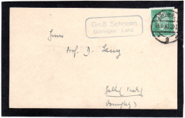 DR 1930, Landpoststempel GROSS SCHNEEN Göttingen Land Auf Briefteil M. 5 Pf. - Covers & Documents