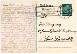 DR 1937, Landpoststpl. REINSDORF über Mittweida Auf 6 Pf. Ganzsache - Cartas & Documentos