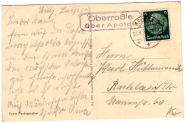 DR 1939, Landpost Stpl. OBERROSSLA über Apolda Auf Karte M. 6 Pfg.  - Covers & Documents