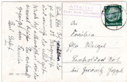 DR 1934, Landpost Stpl. AFFALTER über Aue Auf Karte M. 6 Pfg.  - Cartas & Documentos