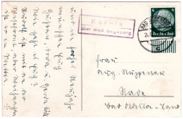 DR 1938, Landpost Stpl. KÜKELS über Bad Segeberg Auf Karte M. 6 Pfg.  - Lettres & Documents