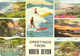 SCENES FROM NORTH DEVON, ENGLAND. Circa 1976 USED POSTCARD My3 - Other & Unclassified