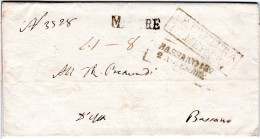 Italien Venetien 1826, L1 MESTRE Auf Brief N. Bassano - Ohne Zuordnung