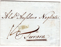 Italien Lombardei 1808, R1 LODI Auf Porto Brief N. Ferrara - Non Classificati