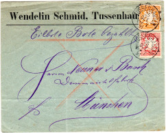 Bayern 1891, 10+25 Pf. Auf Firmen Eilboten Brief V. TUSSENHAUSEN - Brieven En Documenten