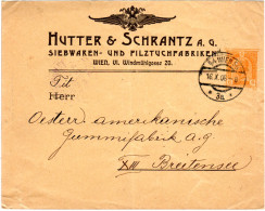 Österreich 1906, Gebr. 6 H. Privat Ganzsache Brief Hutter&Schranz Wien - Covers & Documents