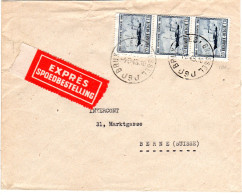 Belgien 1946, MeF 3x3,15 F. Auf Express Brief V. Brüssel I.d. Schweiz - Sonstige & Ohne Zuordnung