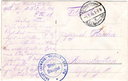 FP WK I 1916, Karte M. Briefstpl. BALLON-ABWEHR-KANONEN-ZUG 174 - Feldpost (Portofreiheit)