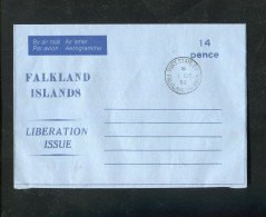 "FALKLANDINSELN" 1982, Aerogramm Mit K1 "PORT STANLEY" (B1185) - Falklandinseln