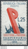 1952 Italia Fiera Di Padova MNH Sassone N. 693 - 1946-60: Mint/hinged