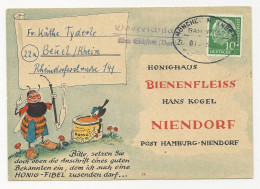 BRD 1958, Landpost Stpl. Obereichstätt über Eichstätt Auf Karte M. 10 Pf. - Cartas & Documentos