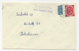 BRD 1953, Landpost Stpl. Ochsenfeld über Eichstätt Auf Brief M. Notopfer+20 Pf. - Briefe U. Dokumente