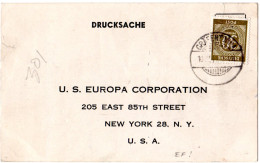 1947, EF 30 Pf. Auf Firmenkarte V. Gräfentonna N. USA - Covers & Documents