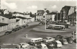 Neumünster Bahnhof, Gebr. Sw AK M. Autos U. Bus - Sonstige & Ohne Zuordnung