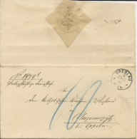 DR 1884, K1 Breslau Auf Portopflichtige Dienstsache Brief M. Porto "10" Pf. - Cartas & Documentos