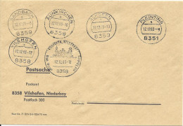 BRD 1983, 4-stellige PLZ 8359 Blanco Brief Sandbach, Alkofen, Aunkirchen Usw. - Storia Postale