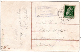 Bayern 1911, Posthilfstelle OBERGRIES Taxe Lenggries Auf Karte M. 5 Pf. - Lettres & Documents