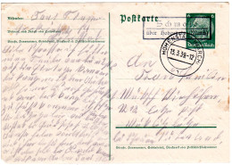 DR 1939, Landpost Stpl. SCHMOLZ über Hohenstadt (March) Auf 6 Pf. Ganzsache  - Cartas & Documentos