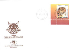 Estonia:FDC, Tallinn Zoo, Leopard, 1997 - Estonie