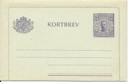 Schweden K20, Sauber Ungebr. 20 öre Violett Kartenbrief - Briefe U. Dokumente
