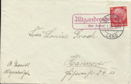 DR 1939, Landpost Stpl. Altgandersheim ü. Seesen In Rot Auf Brief M. 12 Pf. - Cartas & Documentos