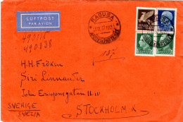 Italien 1937, 4 Marken Auf Luftpost Brief V. RAGUSA N. Schweden - Non Classés